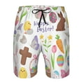 thumbnail image 3 of Susaid Happy Easter1 Print Men's Swim Trunks Hawaiian Bathing Mesh Lining Suit Swimsuits Beach Shorts with Pockets-Small, 3 of 6