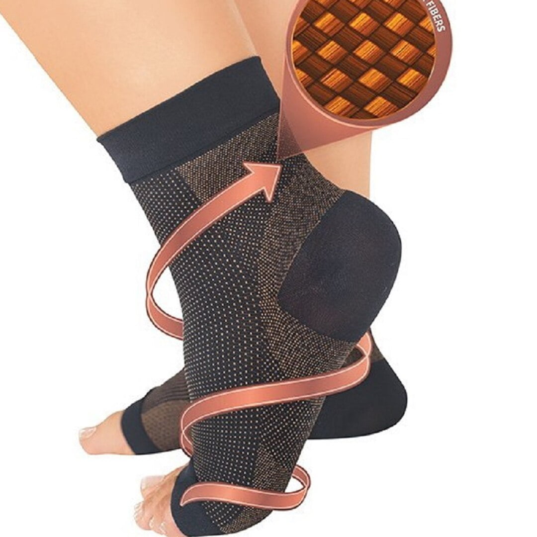 Musuos Copper Compression Foot Sleeve Plantar Fasciitis Angel Ankle