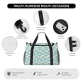 thumbnail image 4 of Easygdp White Geese and Flower Bolsa de Gimnasio, Bolsa de Viaje Duffel, Bolsa de Fin de Semana con Compartimentos, Bolsa de Mano para Noche, 4 of 7