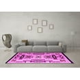 thumbnail image 3 of Ahgly Company Indoor Round Abstract Pink Modern Area Rugs, 7' Round, 3 of 4
