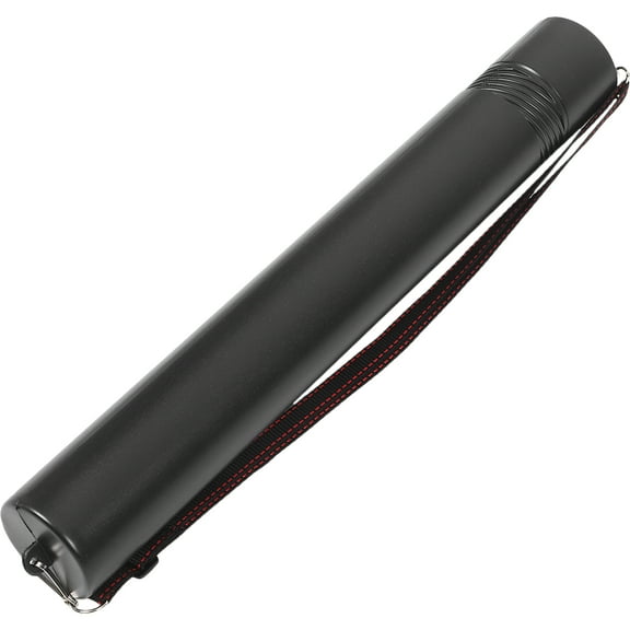 FRCOLOR Telescoping Black Plastic Drawing Tube with Adjustable Strap for Artwork Poster Storage