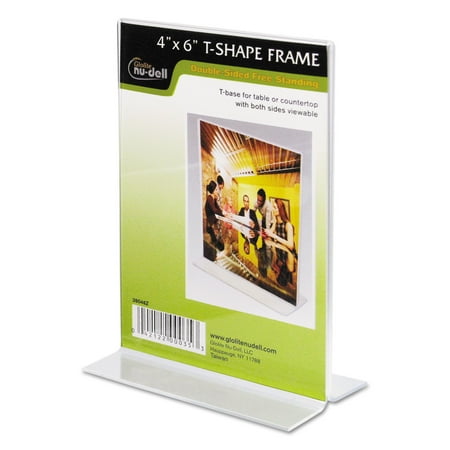 Standing Sign Holders - Clear Plastic Sign Holder, Free-Standing, 4 x 6