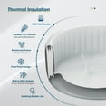 thumbnail image 6 of RELXTIME Portable Outdoor Spa, 4-6 Person Inflatable Hot Tub, Square Pool with 130 Massage Jets, 104°F, 6 of 8