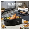 thumbnail image 3 of Electric Roaster Oven 20 QT, Turkey Roaster with Self-Basting Lid, 1450W, Defrost & Warm, Adjustable Temp, Fits Up To 24lbs, Removable Pan & Rack, 3 of 9