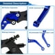 thumbnail image 4 of Palancas de freno y embrague cortas para Honda, Kawasaki, Suzuki y Yamaha, ajustables, de aleación de aluminio, azul sólido, 4 of 6