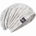 thumbnail image 1 of wonima44 Men's Chic Striped Thin Baggy Slouch Summer Beanie Skull Cap Hat, 1 of 1