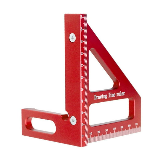 Transportador Cuadrado Para Carpintería, Regla De Línea De Dibujo, Herramienta De Medición, Diseño Triangular, Trazador De 45 Y 90 Para Ingeniero Carpintero