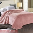 thumbnail image 5 of Exclusivo Mezcla Waffle Textured Soft Fleece Blanket, Twin/Twin XL Size Bed Blanket, Cozy Warm and Lightweight (Dusty Pink, 90"x66"), 5 of 9