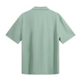 thumbnail image 3 of AZoiNM Men's Short Sleeve Shorts Suit Set Summer Two Button Notch Lapel Loose Fit, 3 of 8