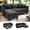 Black, variant on BedLuxury 112" Modular Sectional Sofa with 2 Moveable Storage Ottoman, Cloud Couch Seats 6, Modern Living Room Furniture, Chenille Black