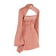 thumbnail image 5 of Sunloudy Vestido ajustado para mujer, manga larga acampanada, sin espalda, color sólido, con pliegues, minivestidos ajustados Sunloudy S M L, 5 of 9