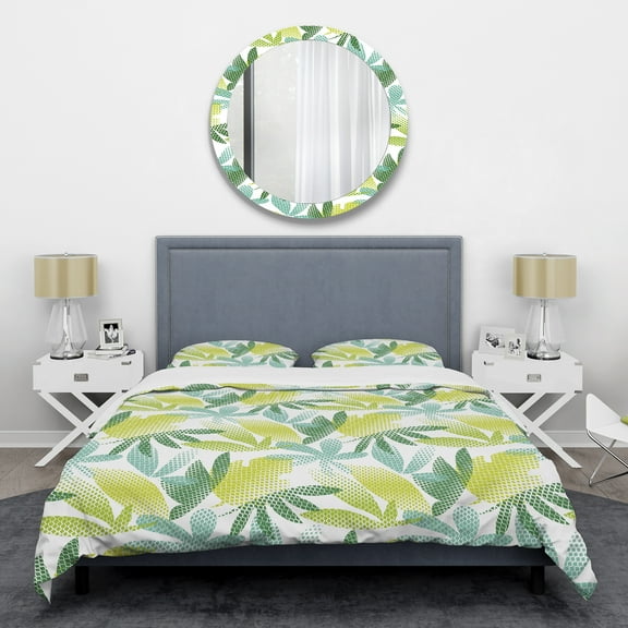 Designart 'Tropical Botanicals III' Mid-Century Modern Duvet Cover Set