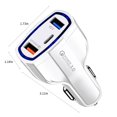 thumbnail image 3 of USB C Car Charger, 18W Phone Car Charger Adapter,USB Charger QC3.0 Car Phone Charger Double Export Outlet Fast Charging For All Kinds Of Phone, 3 of 6