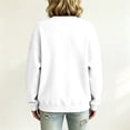 thumbnail image 6 of Sweatshirt For Women Crewneck Pullover Sweatshirts No Hood Long Sleeve Tops Casual Comfy Fall Clothes White L, 6 of 6