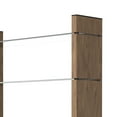 thumbnail image 3 of Benzara Cid 5-Shelf Modern Wood Bookcase with Side Panels in Walnut, 3 of 5