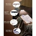 thumbnail image 6 of Glocusent 26 LED Book Light, 1200 mAh 90 Hrs Lasting Rechargeable Reading Light, 5 Amber Colors & Stepless Dimming Book Reading Light - Portable Clip on Light for Book Lovers Kids, 6 of 8