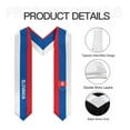 thumbnail image 5 of More design Graduation shawl Slovakia Flag & United States Flag Stole Sash Honor Study Aboard International Students, 5 of 9