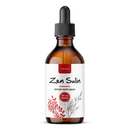 ZenSulin Drops Liquid Supplement, Zen Sulin Supplement, All Natural Formula, Overall Wellness & Energy 60 mL (1 Pack)