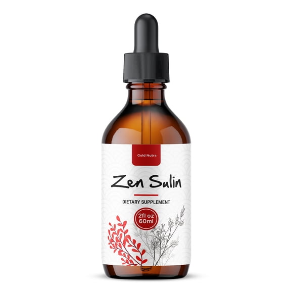 ZenSulin Drops Liquid Supplement, Zen Sulin Supplement, All Natural Formula, Overall Wellness & Energy 60 mL (1 Pack)