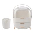 thumbnail image 2 of Makeup Organizer, Portable Makeup Storage Organizer, Multiple Drawers Lipstick Cosmetic Storage Case with Handle for Home Bedroom Dormitory, 2 of 8