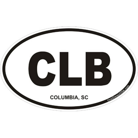 3.8 Inch Columbia South Carolina Oval Decal