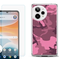 Phone Case for Cricket Icon Pro 2026, with Screen Protector, by OneToughShield - Camo Pink