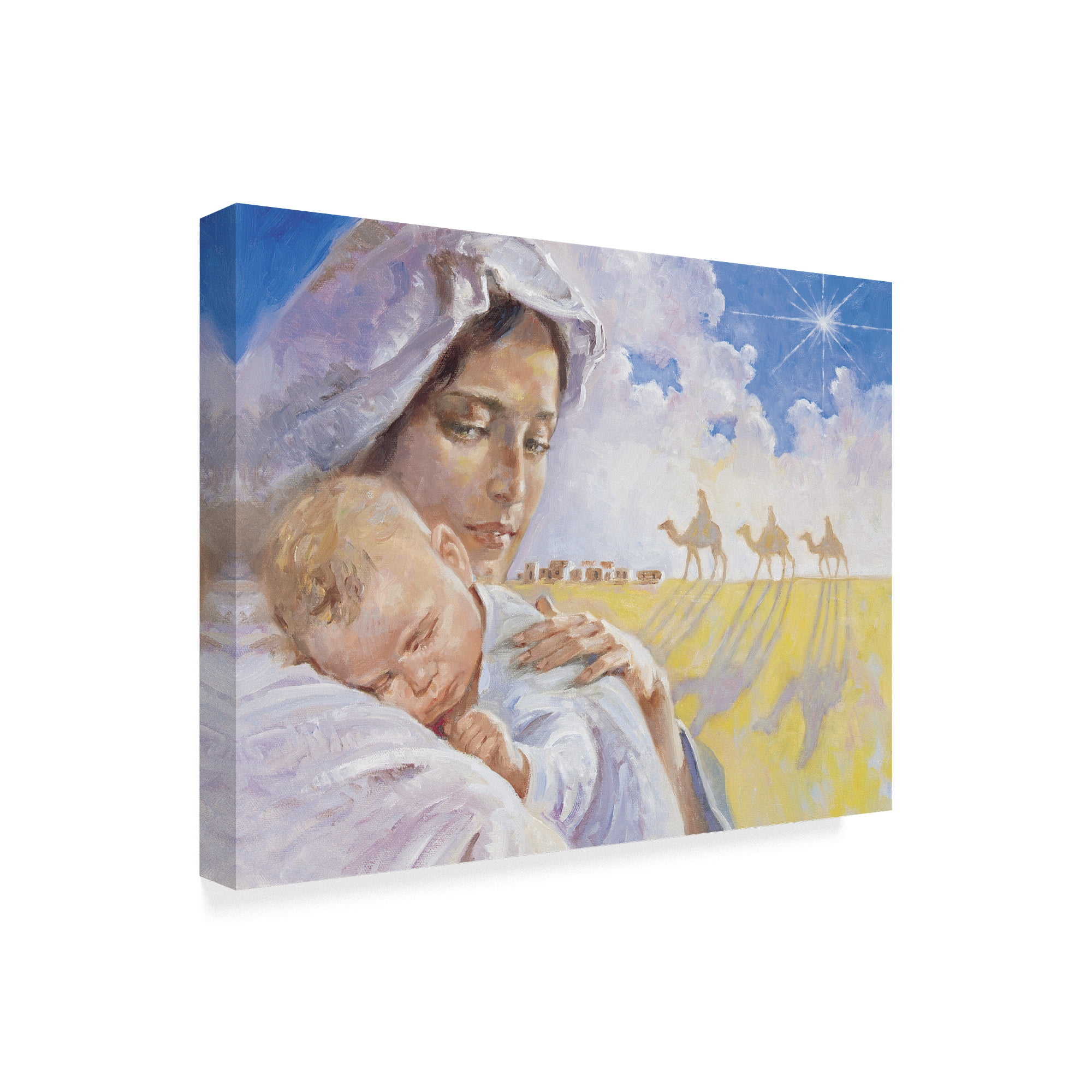 Trademark Fine Art 'Mary With Baby Jesus' Canvas Art by Hal Frenck