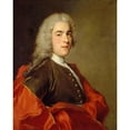 thumbnail image 2 of Jean-Marc Nattier 12x14 Black Ornate Wood Framed Double Matted Museum Art Print Titled: Mister Sarasin (1734), 2 of 5
