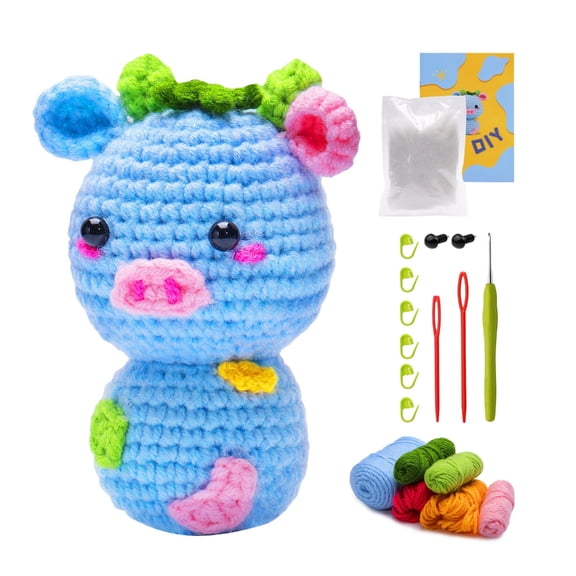 Beginners Crochet Kits DIY Crochet Starter Kits Including Crochet Hook, Yarns