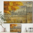 thumbnail image 3 of Designart 'Autumn Orange Landscape' Farmhouse Print on Natural Pine Wood, 3 of 3