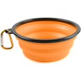 thumbnail image 1 of Comedero plegable de silicona naranja para perros y gatos con mosquetón - XL - 1000 ml JAMW Sencillez, 1 of 5