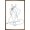 Bronze Framed Version, variant on Woman - Continuous Line Drawing Wall Poster, 14.725" x 22.375"