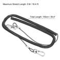 thumbnail image 2 of Uxcell 16.4ft Heavy Spring Fishing Coiled Lanyard Extension Cord Tether with Metal Clip, Black 2Pack, 2 of 5