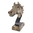 thumbnail image 2 of Faux Driftwood Equine Thoroughbred Mustang Horse Head Desktop Plaque Sculpture, 2 of 5