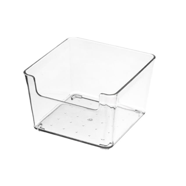 Wosthever Cajas de almacenamiento de gran capacidad para una gestión eficiente del espacio, caja de almacenamiento transparente de escritorio Almacenamiento y organización del hogar caja cuadrada S