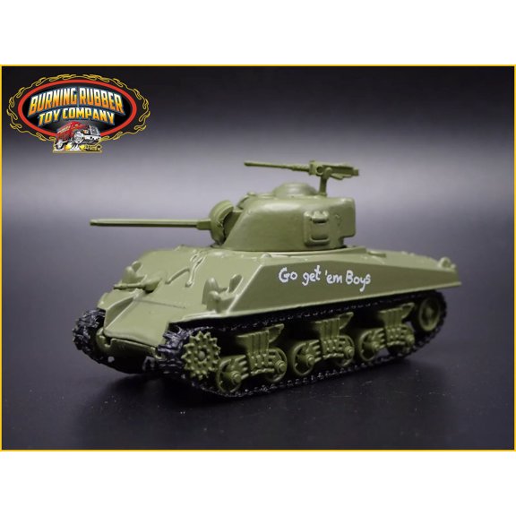 Open Box WWII M4A3 SHERMAN TANK US DETROIT MI ARSENAL PLANT 1:100 SCALE DIECAST MODEL CAR