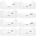 thumbnail image 1 of 8pcs TShirt Alignment Tool T Shirt Ruler Guide Tool Tee Ruler Size Chart for Making Fashion Center Design Applying Vinyl Sublimation Decor White, 1 of 8