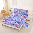 thumbnail image 2 of Erosebridal Watercolor Flowers Queen Sheet Sets 4 Pieces For Teens Adults,Chic Floral Bed Set For Girls, 2 of 5