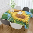 thumbnail image 5 of YAZAOO Square Tablecloth Vibrant Sunflower Pattern Tableclothes, 5 of 9