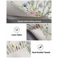 thumbnail image 5 of Spring Floral Large Area Rug 4x6ft Woven Runner Rug,Wildflowers Herbs Summer Botanical Washable Living Room Bedroom Kitchen Bathroom Classroom Carpet with Tassels,Indoor Outdoor Throw Door Mat, 5 of 5