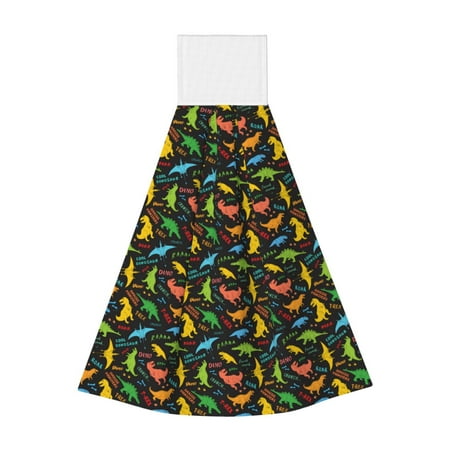 

Coaee Cartoon Dino for Fast Absorbent Hanging Towels with Velcro for Kitchen Bathroom Laundryroom
