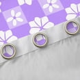 thumbnail image 4 of Manfei Kawaii Daisy Blossom Blackout Curtains Set of 2 (52x84 Each),Cartoon Flower Floral Window Curtains,Purple White Curtains and Drapes For Girl,Luxury Bedroom Decor, 4 of 6