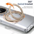 thumbnail image 2 of For Huawei Mate X5 Case Magnetic Kickstand Clear PC Phone Cover with HD Screen Film - Black, 2 of 5