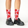 thumbnail image 4 of Kdxio Lips Kiss Print Children's Socks for Daily Wear and Sports Use Colorblock Mid-Calf Design Breathable Material, 4 of 5