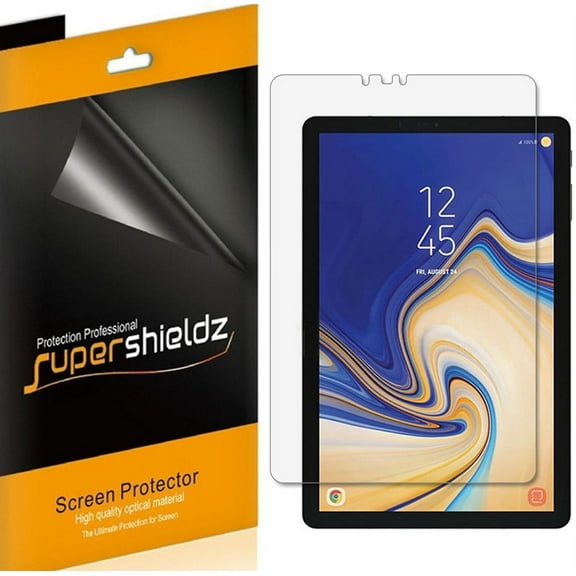 [3-Pack] Supershieldz for Samsung Galaxy Tab S4 (10.5 inch) Screen Protector, Anti-Bubble High Definition (HD) Clear Shield