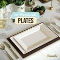 thumbnail image 6 of Exquisite 12.75 Inch. White Rectangular Premium Plastic Plates - 40 Count, 6 of 6