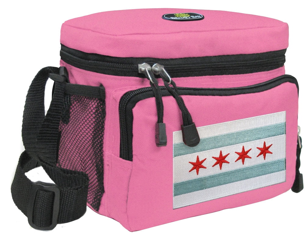 Chicago Lunch Bag Chicago Flag Lunchbox Cooler ADJUSTABLE SHOULDER BAG 