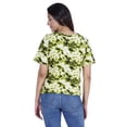 thumbnail image 4 of Moomaya Hauts Imprimés Tie Dye pour Femmes T-shirts Décontractés à Manches Mi-Longues Col Rond, 4 of 6