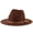 Dark brown, variant on Fedora Hat For Women Men Church Jazz Hats Flat Brim Felt Hat