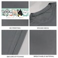 thumbnail image 4 of Coolnut Womens T Shirts Fashion Tops, Cute Doodle French Bulldog Women's Basic Short Sleeve Tees, Grey Lightweight Casual Summer Clothes, XL, 4 of 6